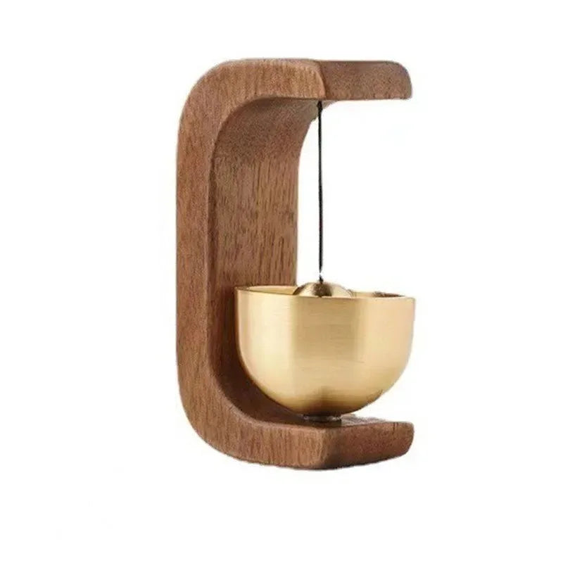 Japanese wooden wind chimes hanging decoration with wireless doorbell for home entrance, decorative wind bell from Prime Deal Zone