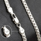 stainless steel 6mm chain necklace, unisex - view 1