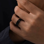 stainless steel minimalist band ring - view 19