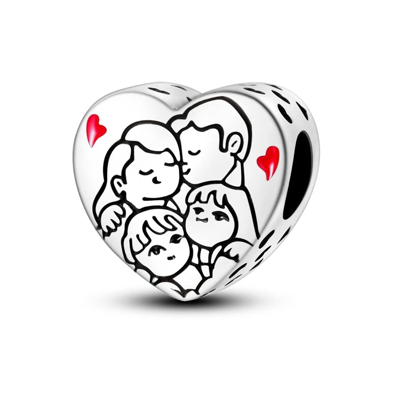 925 Sterling Silver Charm Beads — Hearts, Trees & Sweet Love Designs