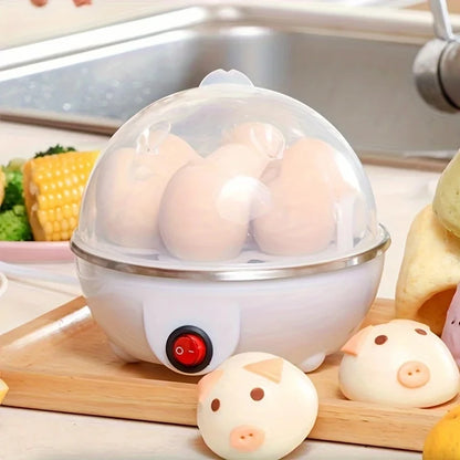 Prime Deal Zone automatic egg cooker with power off, steaming 7 eggs for boiled, steamed, or custard eggs at home.