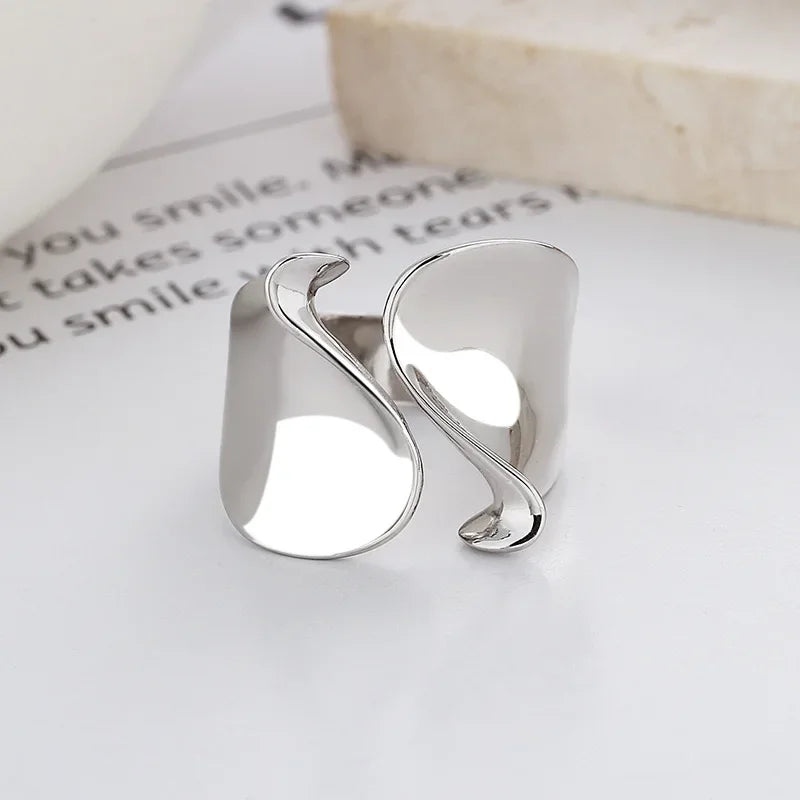 925 Sterling Silver Minimalist Couple Rings, Handmade