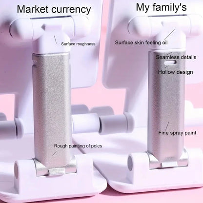 Adjustable Prime Deal Zone desk mobile phone holder stand for iPhone, iPad, Xiaomi, and tablets on a desktop surface.