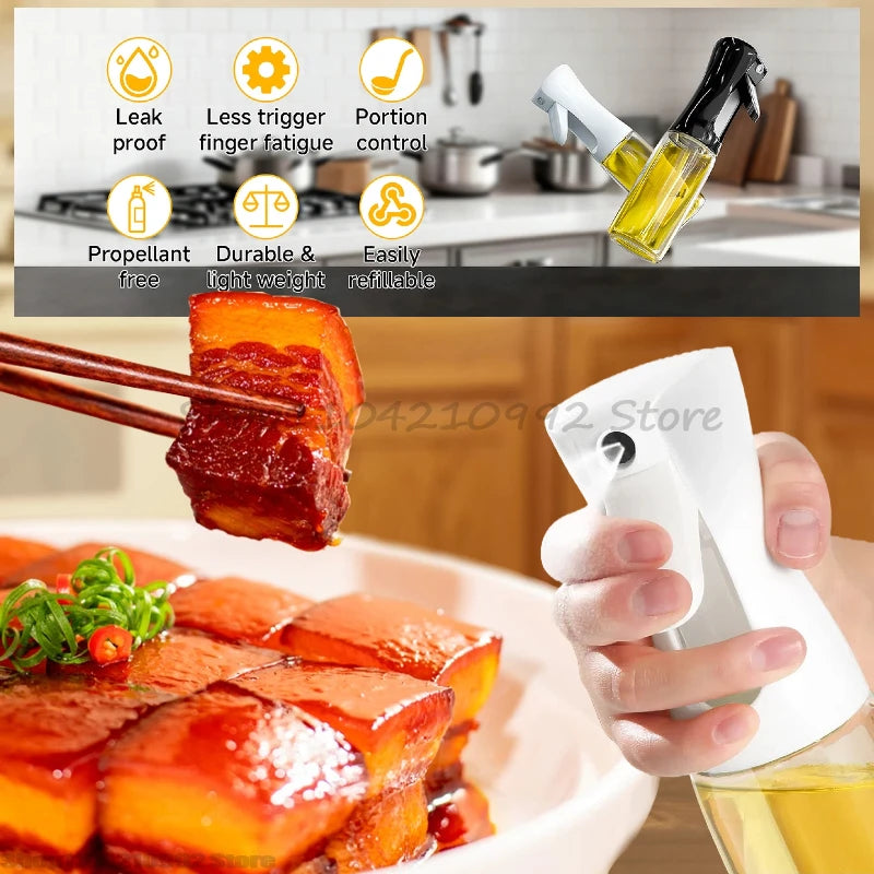 Prime Deal Zone oil spray bottle with 200/300/500ml capacity, kitchen BBQ olive oil dispenser, empty vinegar and soy sauce sprayer