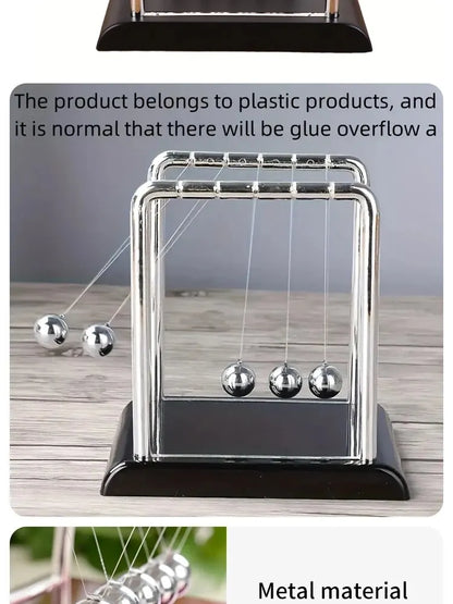 Prime Deal Zone Newton's Cradle balance steel ball desktop toy for physics demonstration, stress relief, and home decoration.
