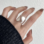 925 Sterling Silver Minimalist Couple Rings, Handmade