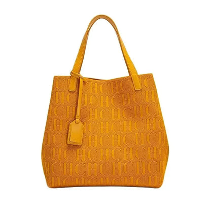 Large capacity Prime Deal Zone craft handbag for ladies, featuring a pure color design, shoulder strap, and outer pocket.