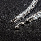 925 sterling silver CZ tennis bracelet, 4mm links - view 4