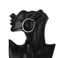 3cm gold circle hoop earrings for women, front view