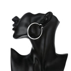 3cm gold circle hoop earrings for women, front view