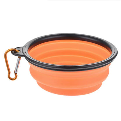 Collapsible TPR pet food and water bowl for cats and dogs, portable silicone travel bowl for outdoor use