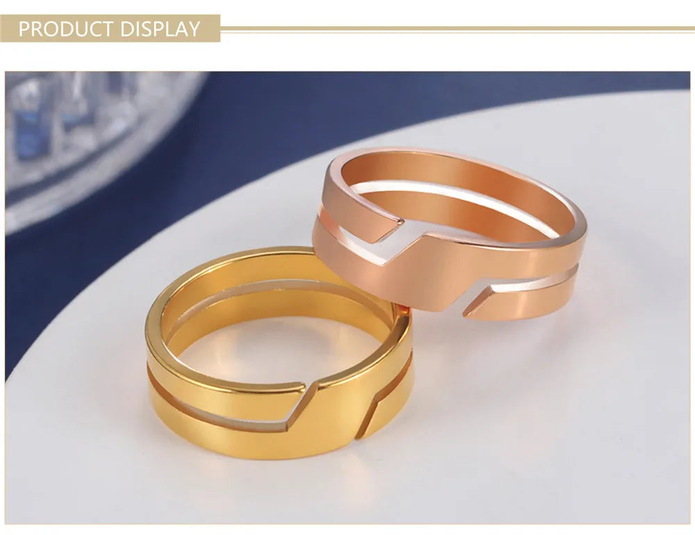 stainless steel minimalist band ring - view 8