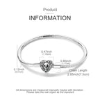 925 Sterling Silver Heart Zircon Snake Chain Bracelet — Multiple Designs, 17–20cm