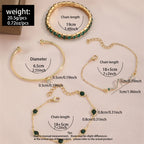 snake and gemstone rhinestone bangle set - view 6