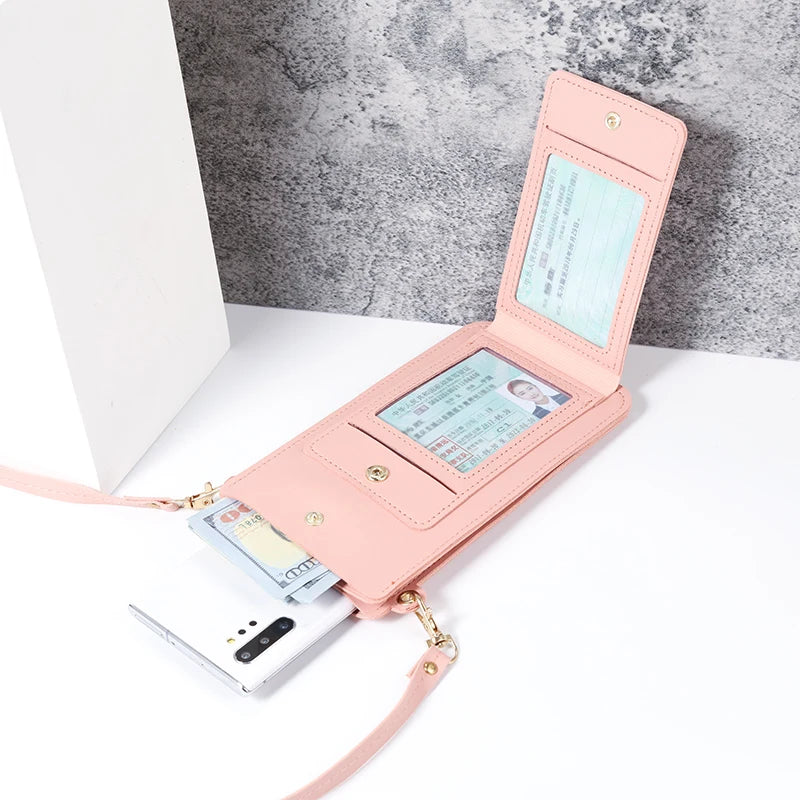 Prime Deal Zone women's 2024 solid color fashion shoulder bag with mobile phone pocket and card wallet, simple and stylish design.