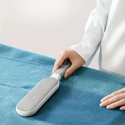Prime Deal Zone double-sided pet hair remover lint brush with electrostatic sticky surface for cat hair on clothing, sofa, and carpet.