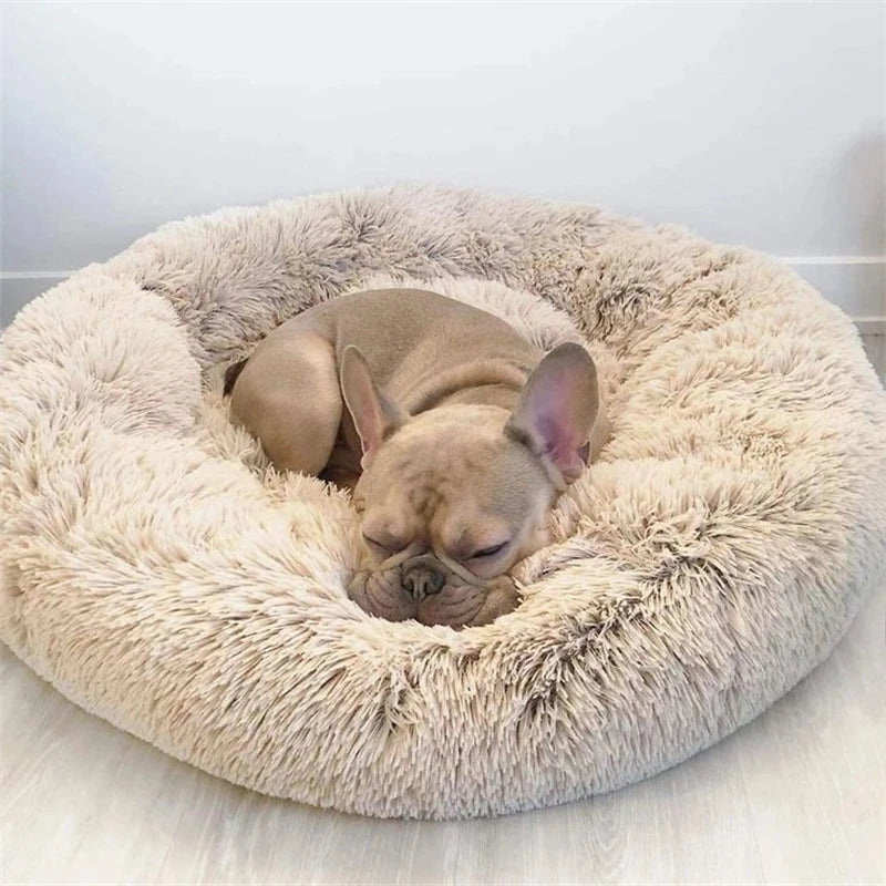 Prime Deal Zone round pet bed for large dogs and cats, super soft plush, 40-90cm, winter warm sleeping house with six size options