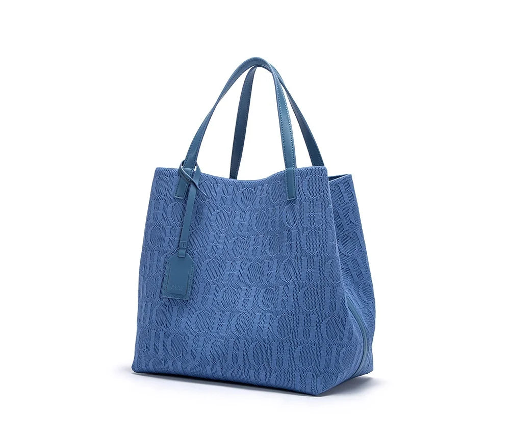 Prime Deal Zone CH high-quality craft large capacity handbag for ladies, featuring a classic design with a pure color and outer pocket.