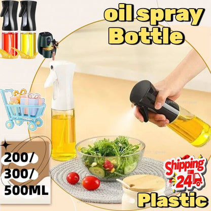 Prime Deal Zone oil spray bottle for kitchen and BBQ, 200/300/500mL, with dispenser for olive oil, vinegar, soy sauce, and baking.