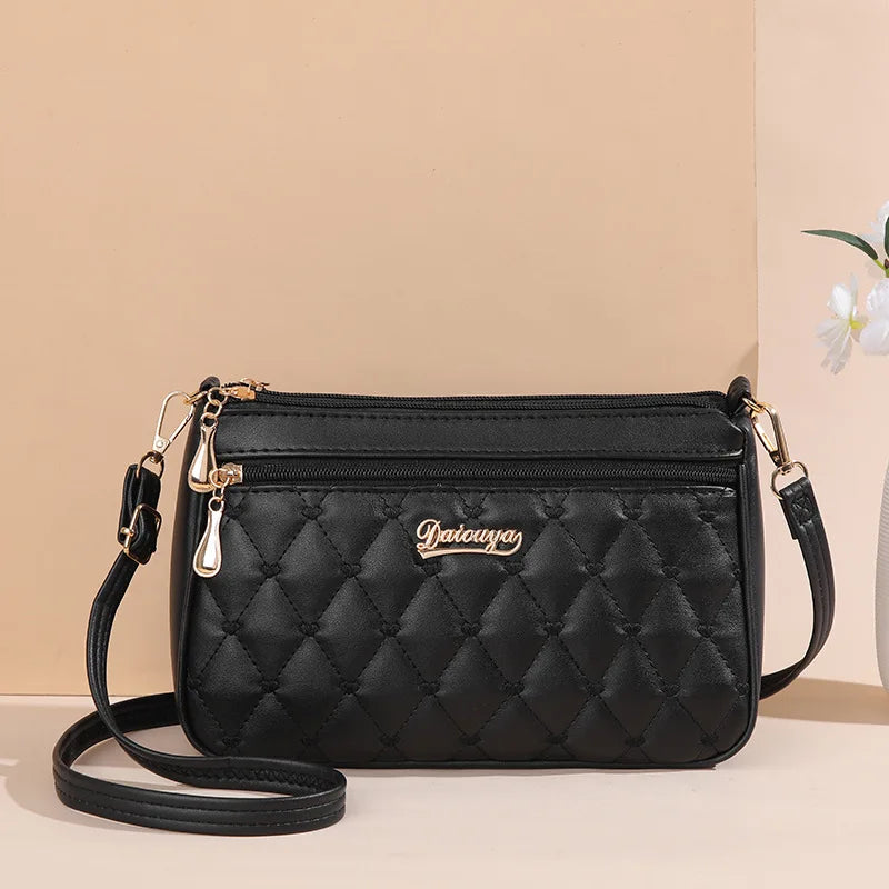 Leather embroidery messenger bag for women by Prime Deal Zone, stylish ladies' hand bag with intricate embroidery and spacious interior
