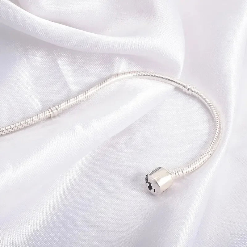 925 sterling silver snake chain bracelet, smooth - view 16