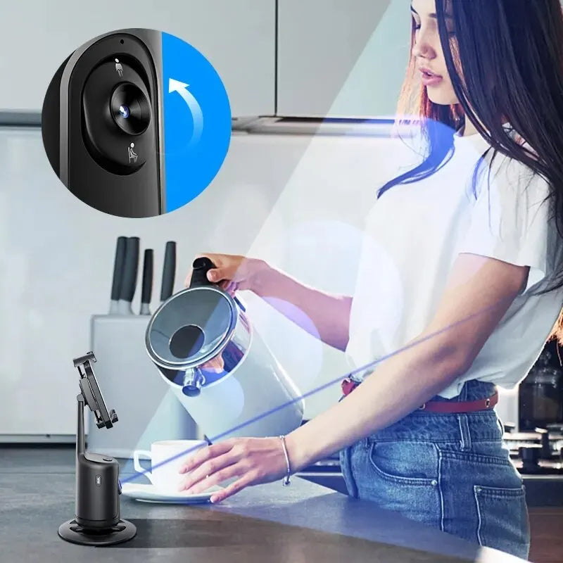 360° AI Face Tracking Gimbal Stabilizer with Tripod for Smartphones