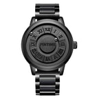 Waterproof quartz watch, silver case colourway