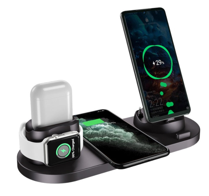6-in-1 Wireless Charging Dock Station for iPhone, Watch & More