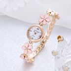 Petal watch, pink dial detail
